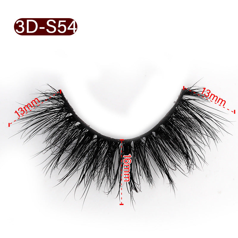 3D Mink False Eyelashes Natural Thick False Eyelashes 13-16 MM 3D-S54