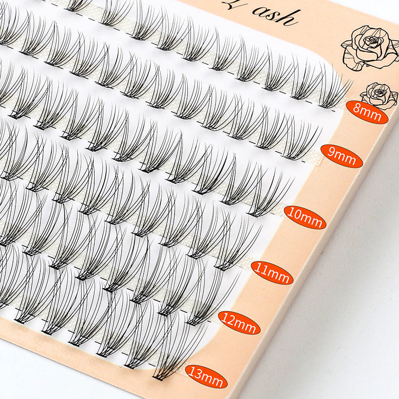 3D Faux Mink Segmented Lashess Wispy False Eyelashes 10D 10 MM