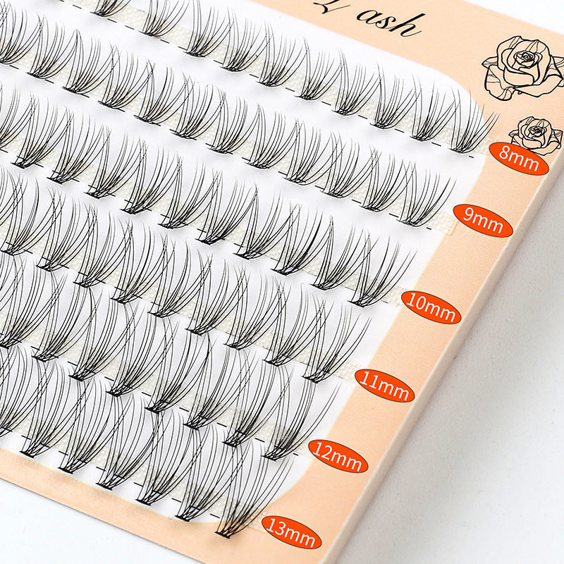 3D Faux Mink Segmented Lashess Wispy False Eyelashes 10D 12 MM