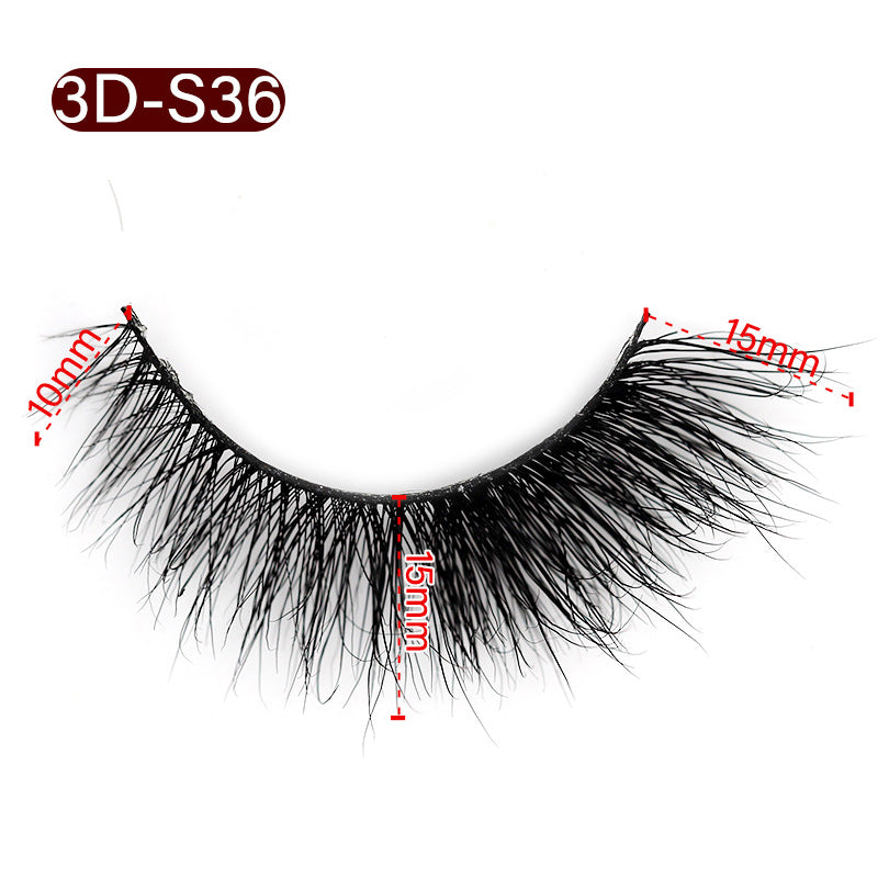 3D Mink False Eyelashes Natural Thick False Eyelashes 10-15 MM 3D-S36