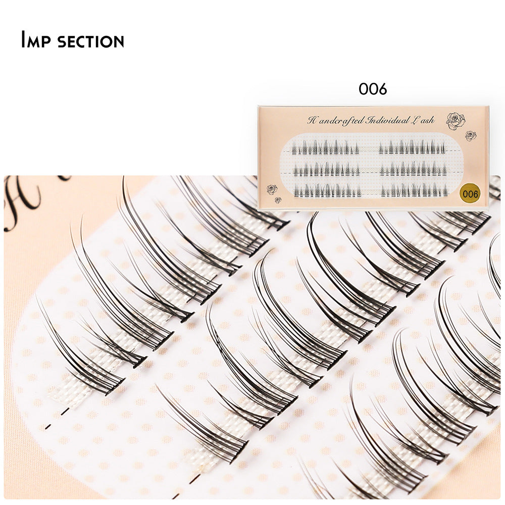 3D Faux Mink Segmented Lashess Wispy Handmade False Eyelashes 6-12MM Mix