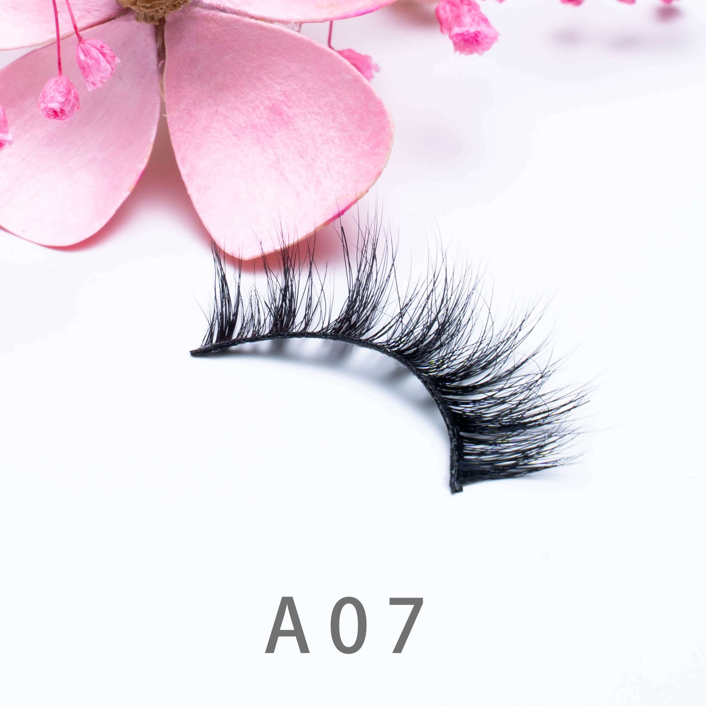 3D Natural Handmade Mink Hair False Eyelashese A07 13-18MM