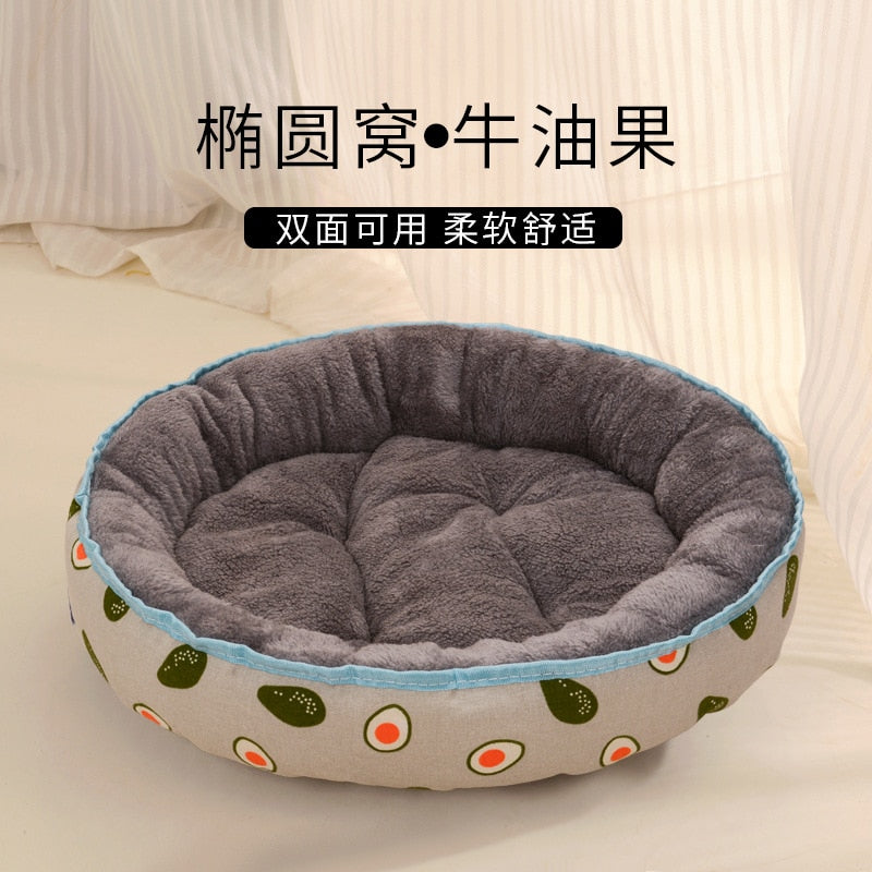 Neepet 70cm Dog Bed Soft Cotton Cat Cushion Winter Basket Warm Sofa