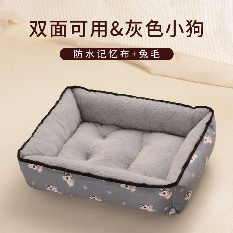 Neepet 70cm Dog Bed Soft Cotton Cat Cushion Winter Basket Warm Sofa