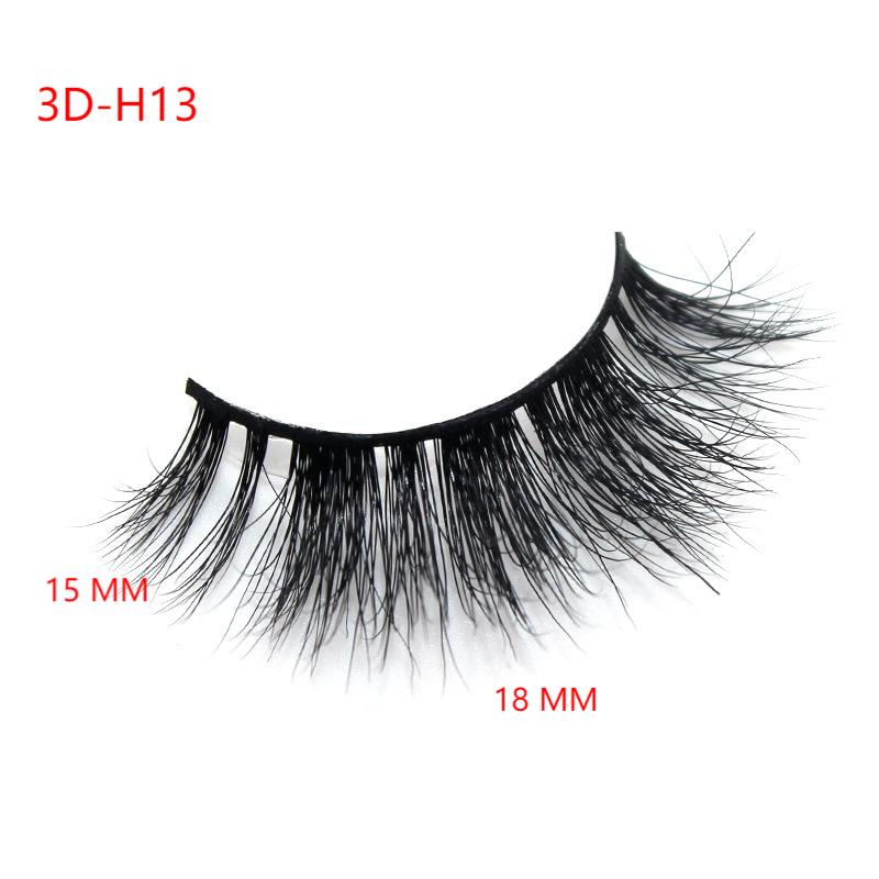 3D Mink False Eyelashes Natural Thick False Eyelashes 15-18 MM 3D-H13