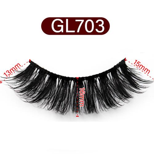 5-Pack 3D Faux Mink False Eyelashes Thick False Eyelashes 13-16 MM GL-703