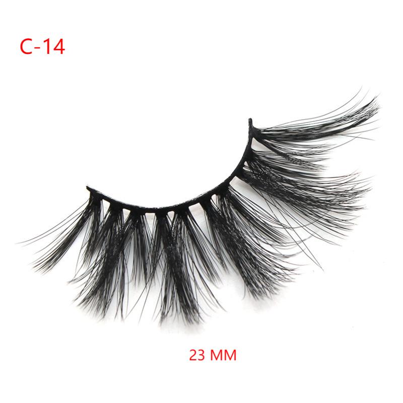 3D Mink False Eyelashes Natural Thick False Eyelashes 23 MM C-14