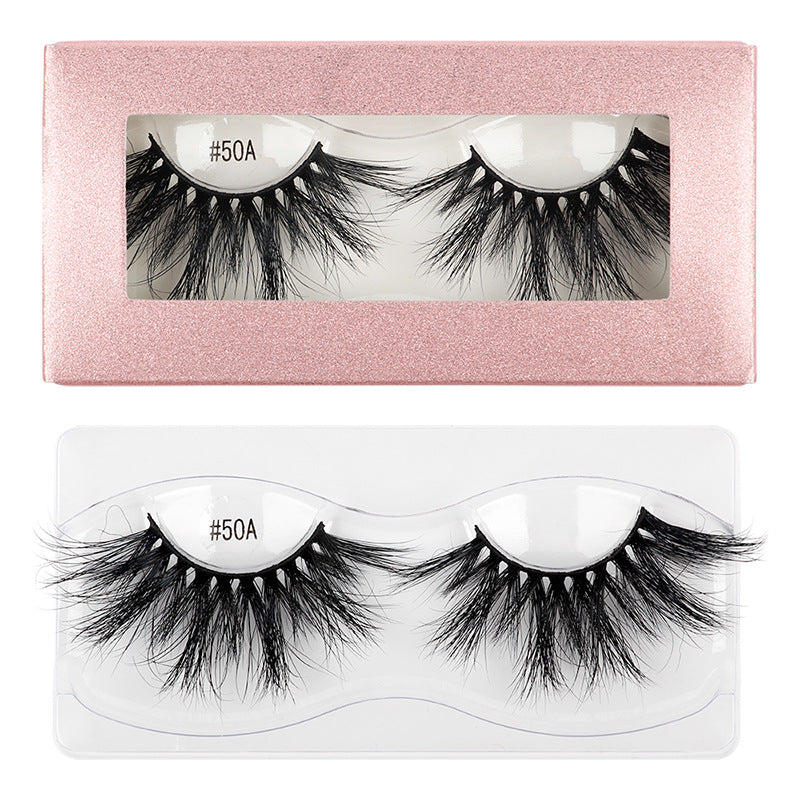 3D Reusable Mink False Eyelashes Handmade Natural Thick False Eyelashes 50A