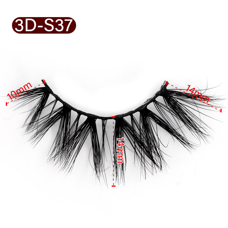 3D Mink False Eyelashes Natural Thick False Eyelashes 10-14 MM 3D-S37