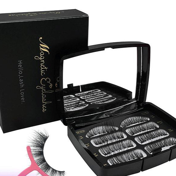 4 Pack 3D Reusable Waterproof Magnetic Mink False Eyelashes Gift Box