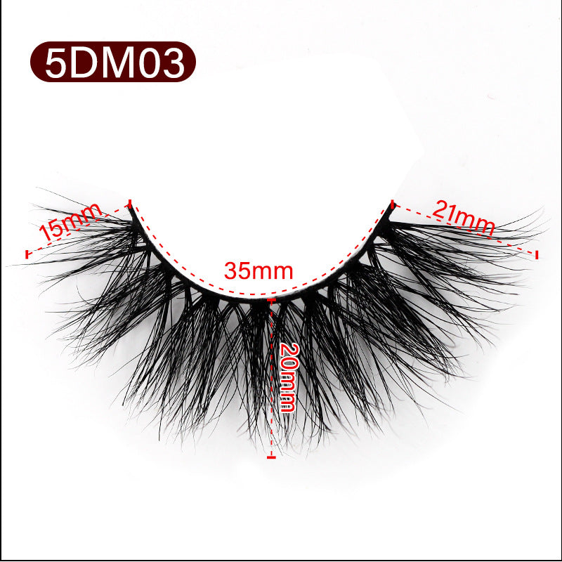 3D Mink False Eyelashes Natural Thick False Eyelashes 15-21 MM 5D-M03