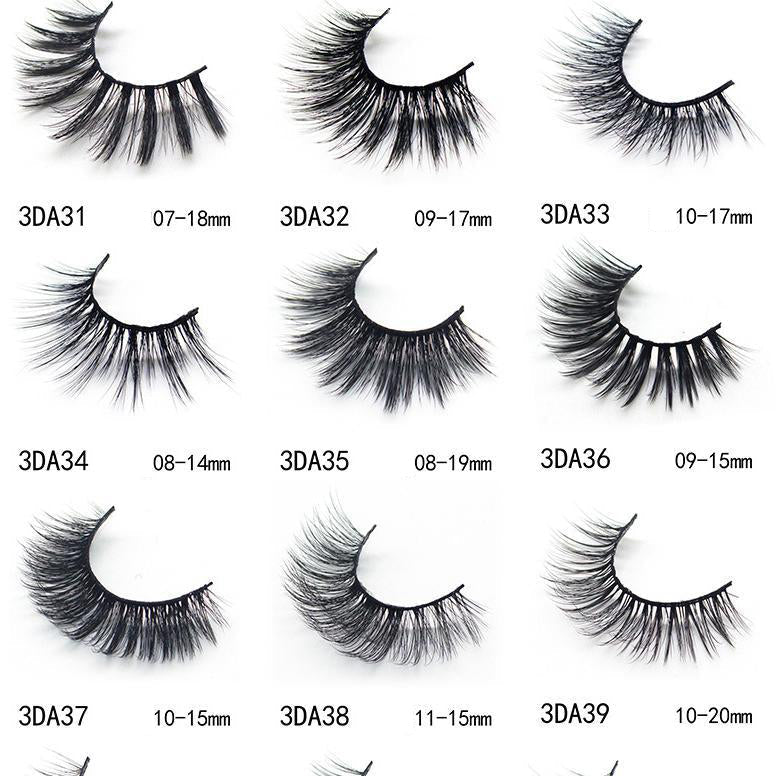 5-Pack 3D Faux Mink False Eyelashes Thick False Eyelashes 10-17 MM 3DA33