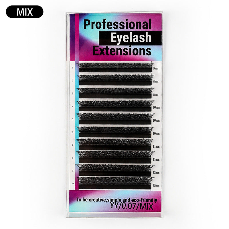 3D Mink Segmented Lashess Thick False Eyelashes 0.07YY Style 8-12MM Mix