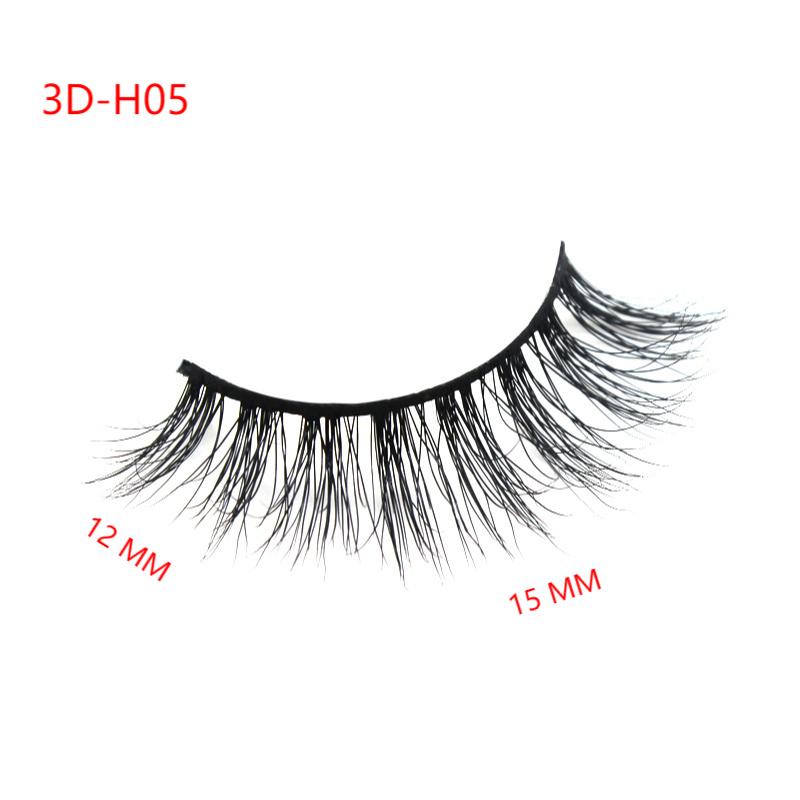 3D Mink False Eyelashes Natural Thick False Eyelashes 12-15 MM 3D-H05