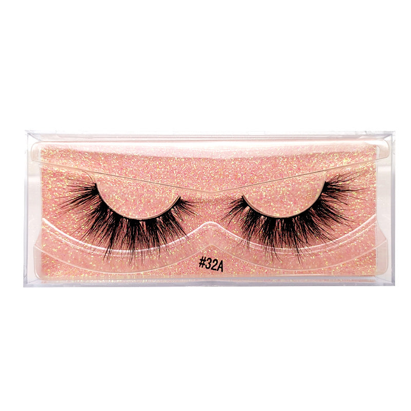 3D Mink False Eyelashes Handmade Natural Thick False Eyelashes 9-14 MM 32A