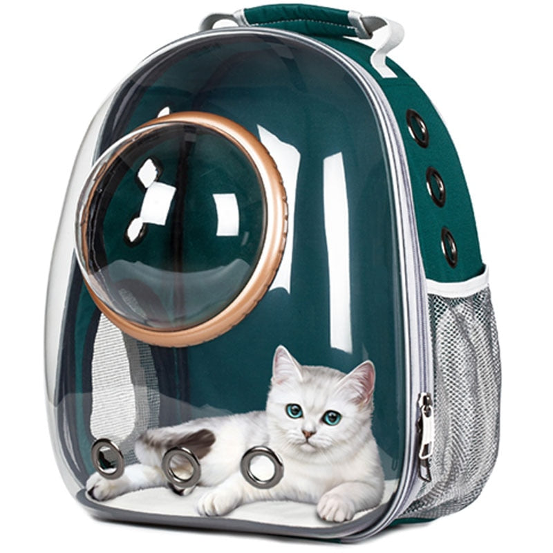 Neepet Cat Travel Bag Space Capsule Transparent Pet Carrier Small Dog Backpack