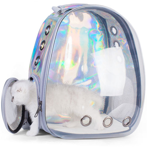 Neepet Cat Travel Bag Space Capsule Transparent Pet Carrier Small Dog Backpack