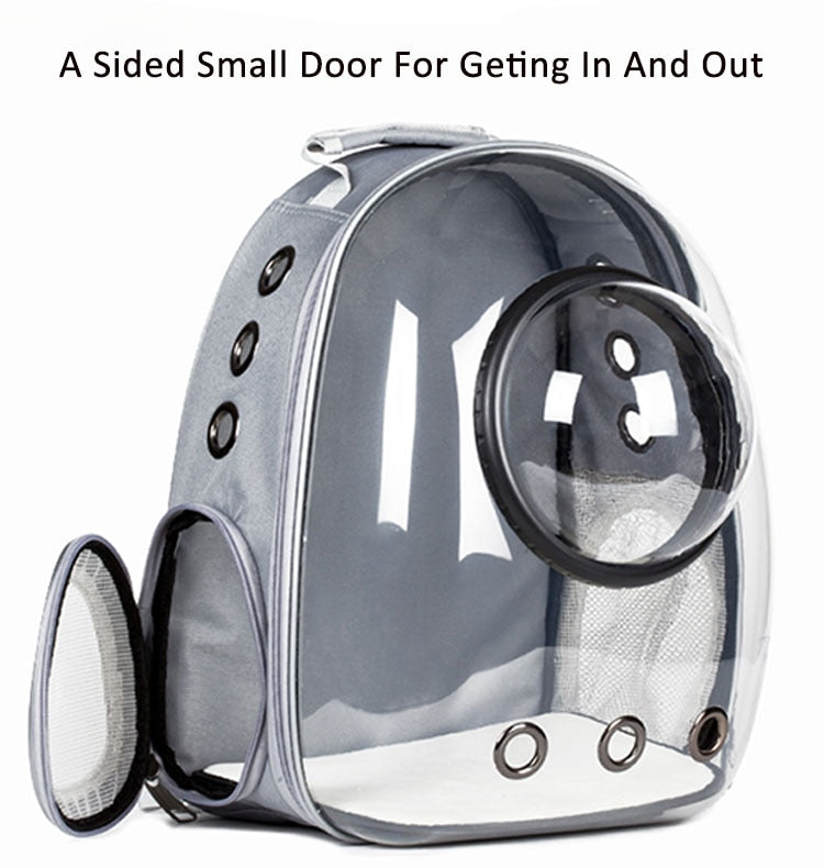 Neepet Cat Travel Bag Space Capsule Transparent Pet Carrier Small Dog Backpack