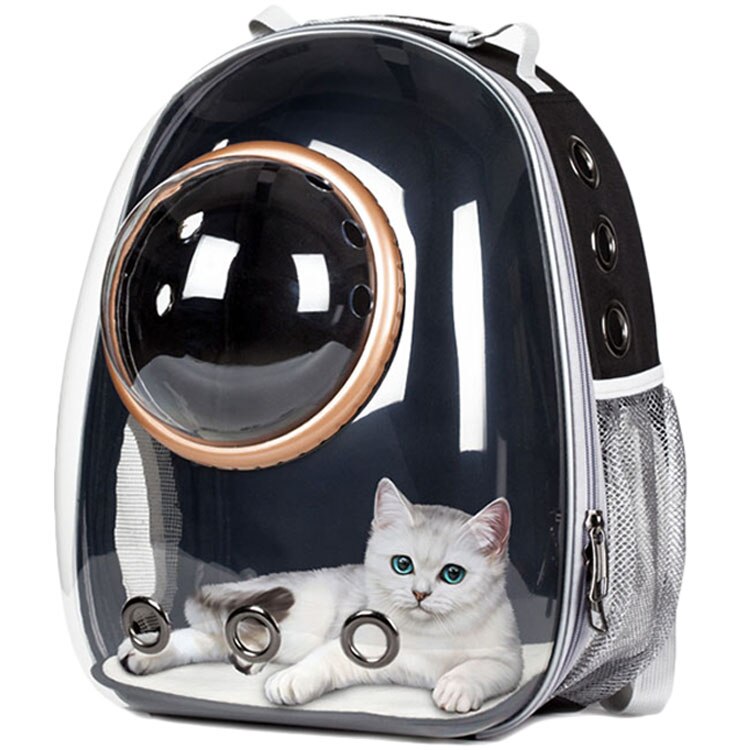 Neepet Cat Travel Bag Space Capsule Transparent Pet Carrier Small Dog Backpack