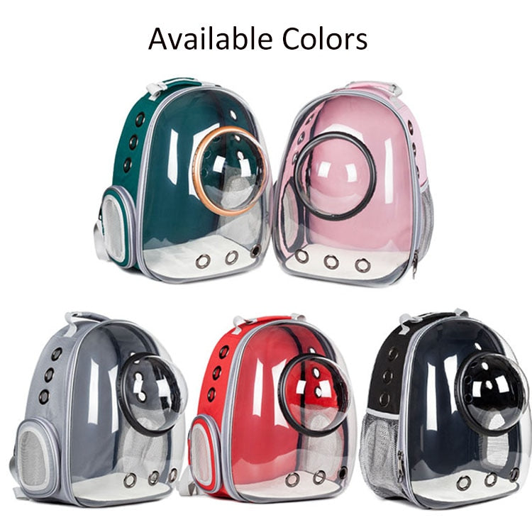 Neepet Cat Travel Bag Space Capsule Transparent Pet Carrier Small Dog Backpack