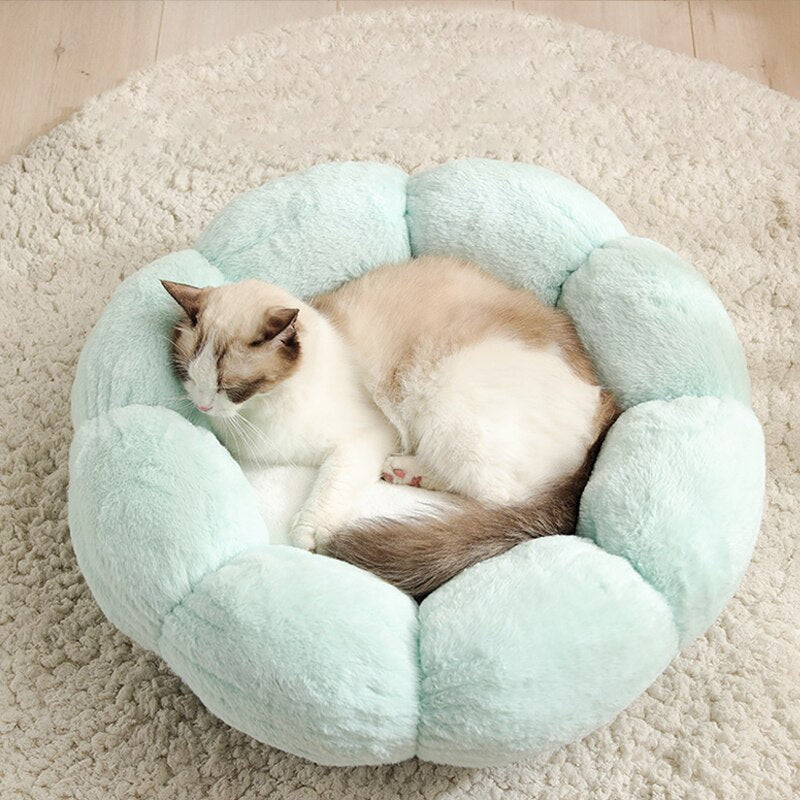 Neepet Cat Bed Indoor Cozy Pet Hond Warm Self-Warming Mat Flower