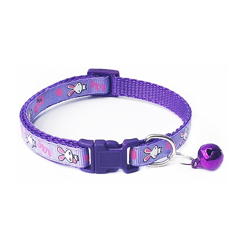 Neepet Cartoon Dog Collars With Bell Adjustable Cat Polyester Buckle Collar