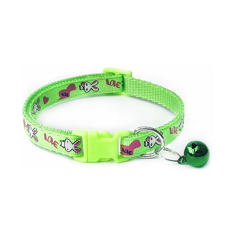 Neepet Cartoon Dog Collars With Bell Adjustable Cat Polyester Buckle Collar