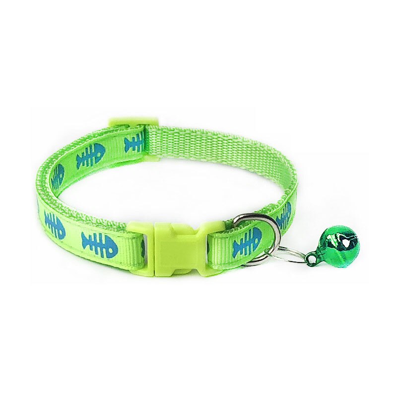 Neepet Cartoon Dog Collars With Bell Adjustable Cat Polyester Buckle Collar