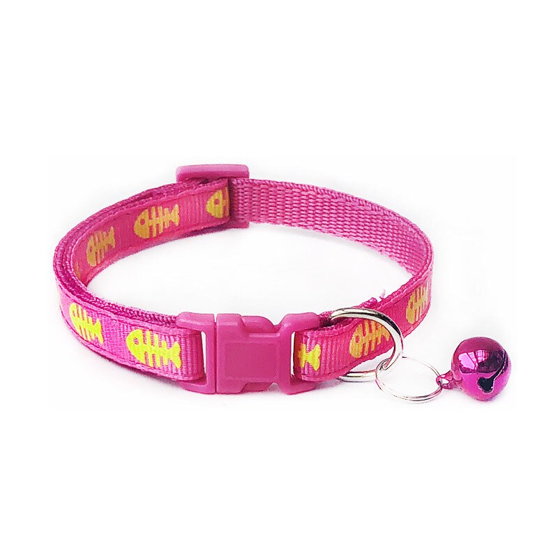 Neepet Cartoon Dog Collars With Bell Adjustable Cat Polyester Buckle Collar