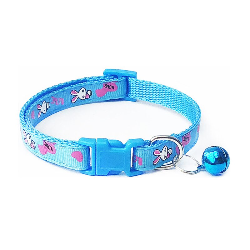 Neepet Cartoon Dog Collars With Bell Adjustable Cat Polyester Buckle Collar