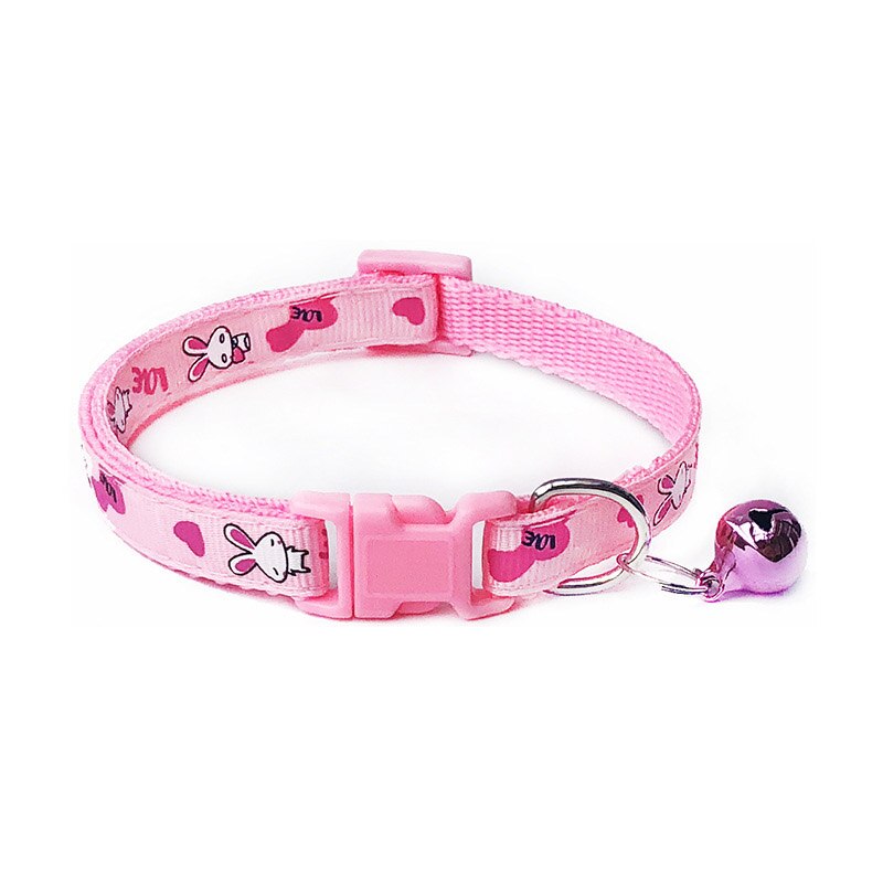 Neepet Cartoon Dog Collars With Bell Adjustable Cat Polyester Buckle Collar