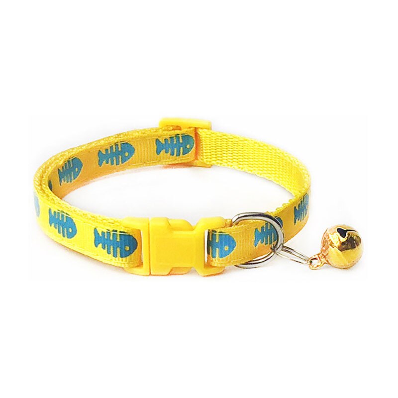 Neepet Cartoon Dog Collars With Bell Adjustable Cat Polyester Buckle Collar