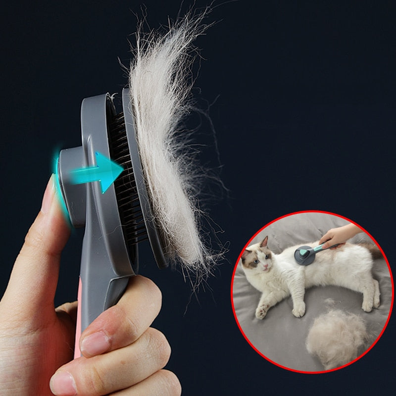 Neepet Cat Brush Dog Comb Hair Removes Head Massage Comb Pet Care