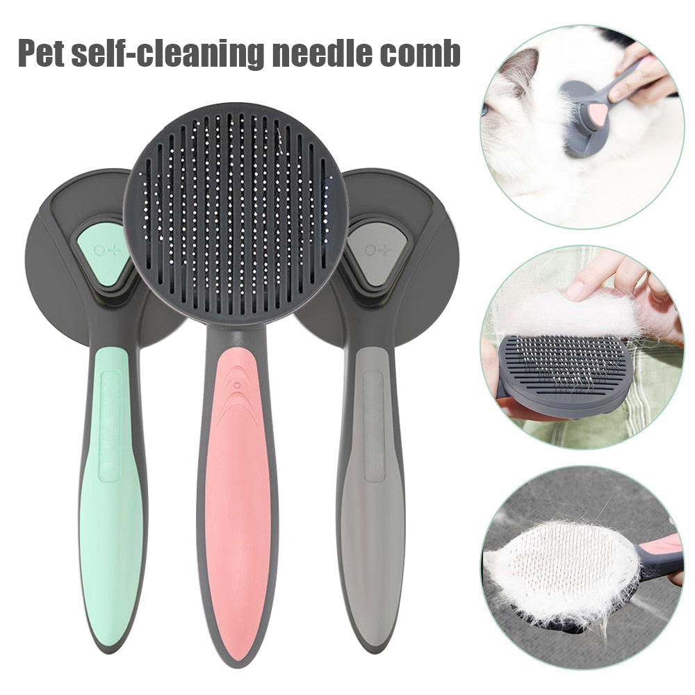 Neepet Cat Brush Dog Comb Hair Removes Head Massage Comb Pet Care