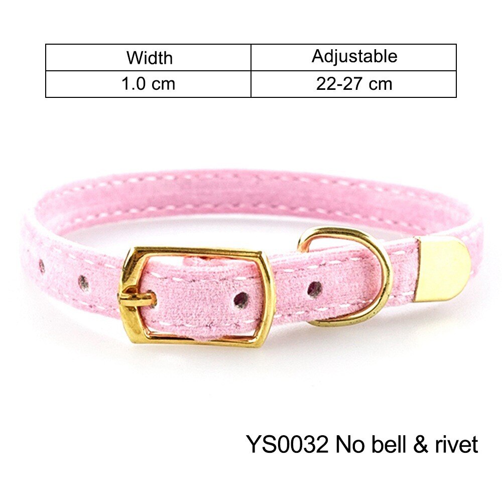 Neepet Cat Collar With Bell Puppy Dog Collar Kittens Solid Pet Collar