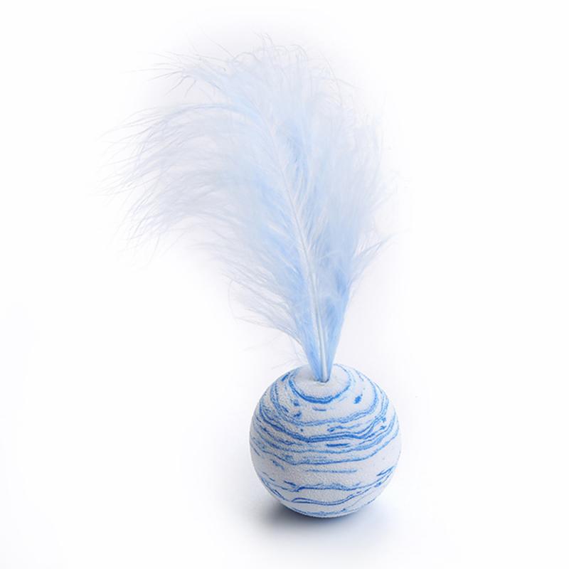 Neepet Cat Toy Star Ball Feather Light Foam Ball Throwing Pet Funny Interactive  Toy