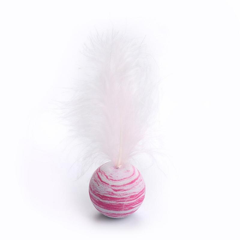 Neepet Cat Toy Star Ball Feather Light Foam Ball Throwing Pet Funny Interactive  Toy