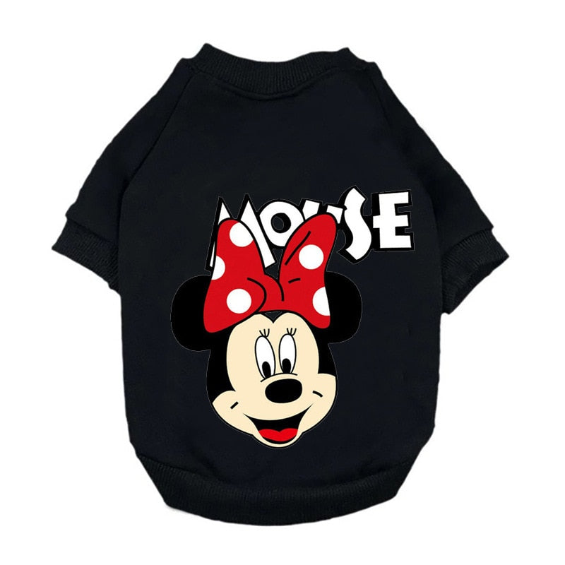 Neepet Dog Coat Disney Mickey Mouse Cartoon Cat Hoodie Dog Face Breathable