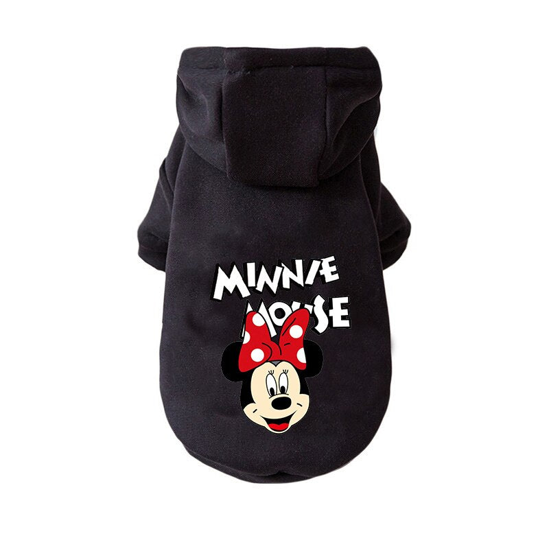 Neepet Dog Coat Disney Mickey Mouse Cartoon Cat Hoodie Dog Face Breathable