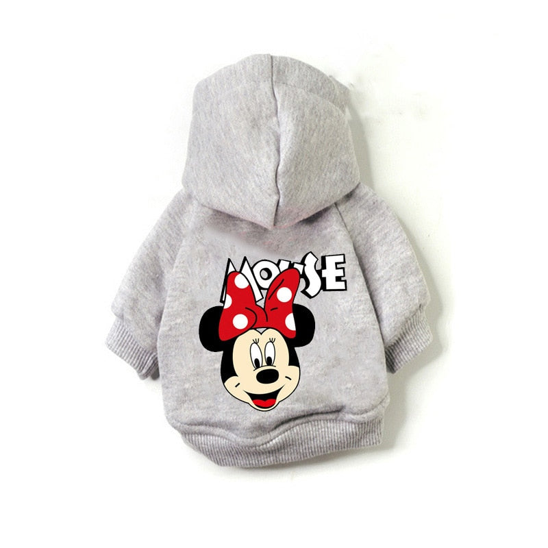 Neepet Dog Coat Disney Mickey Mouse Cartoon Cat Hoodie Dog Face Breathable