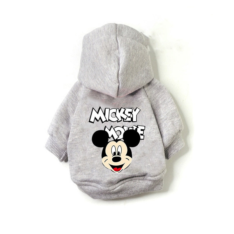 Neepet Dog Coat Disney Mickey Mouse Cartoon Cat Hoodie Dog Face Breathable