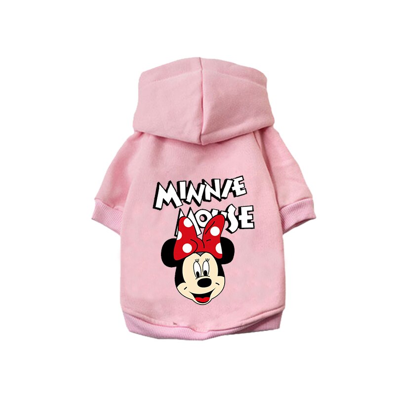 Neepet Dog Coat Disney Mickey Mouse Cartoon Cat Hoodie Dog Face Breathable