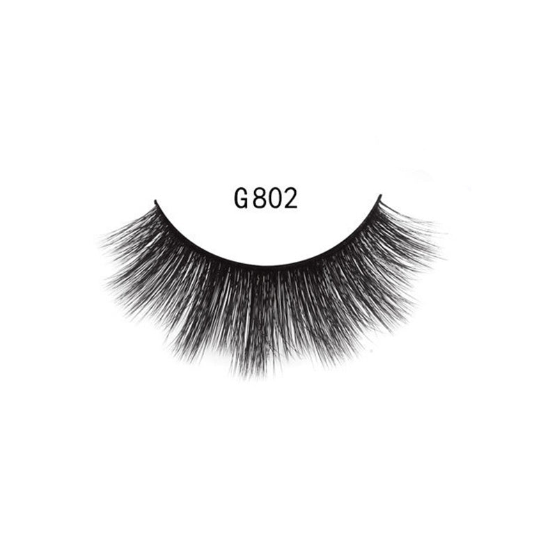 5 Pairs Of 3D Faux Mink Hair Natural Flully False Eyelashes 14mm G802