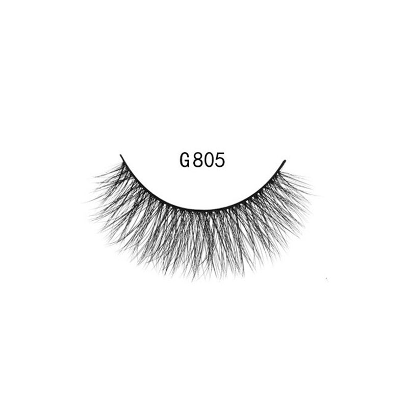 5 Pairs Of 3D Faux Mink Hair Natural Flully False Eyelashes 12mm G805