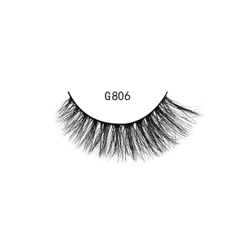 5 Pairs Of 3D Faux Mink Hair Natural Flully False Eyelashes 9-13mm G806