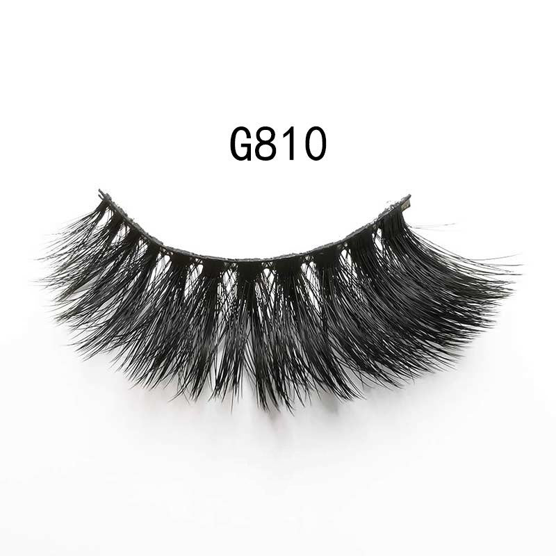 5 Pairs Of 3D Faux Mink Hair Natural Flully False Eyelashes 9-14mm G810