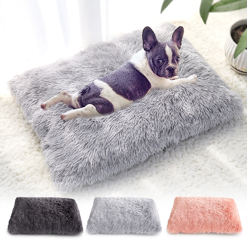 Neepet Lange Fleece Puppy Sofa Mat Soft Pet Massage Sponge Bed Waterproof