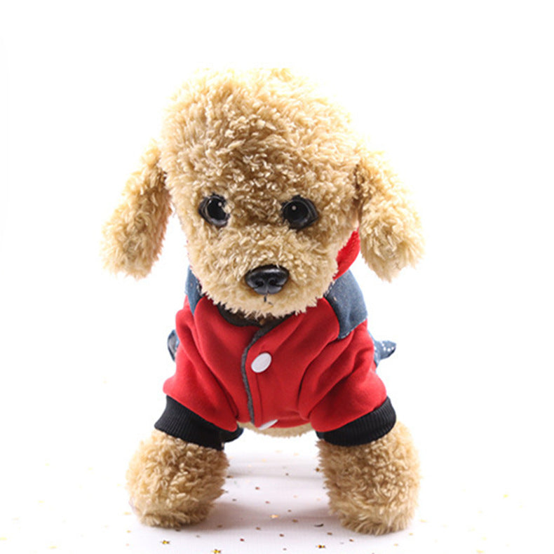 NEEPET Cartoon Pet Four-legged Warm Cotton Coat Doggie Hoodies