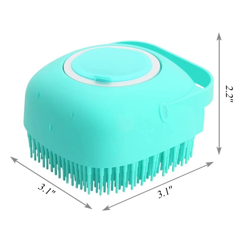 Neepet Dog Bath Brush 2-in-1 Pet SPA Massage Comb Silicone Shower Hair Grooming