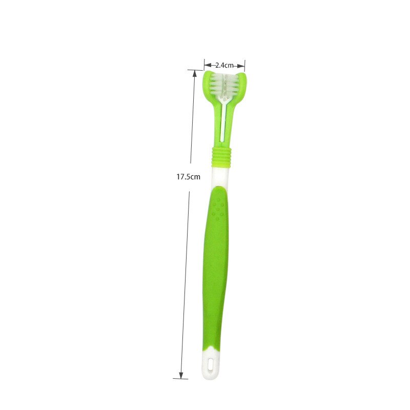 Neepet Dog Toothbrush Three-Head Multi-angle Teeth Clean Care